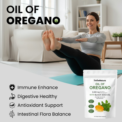 ThriveNatura Oil of Oregano with Black Seed Oil Softgels