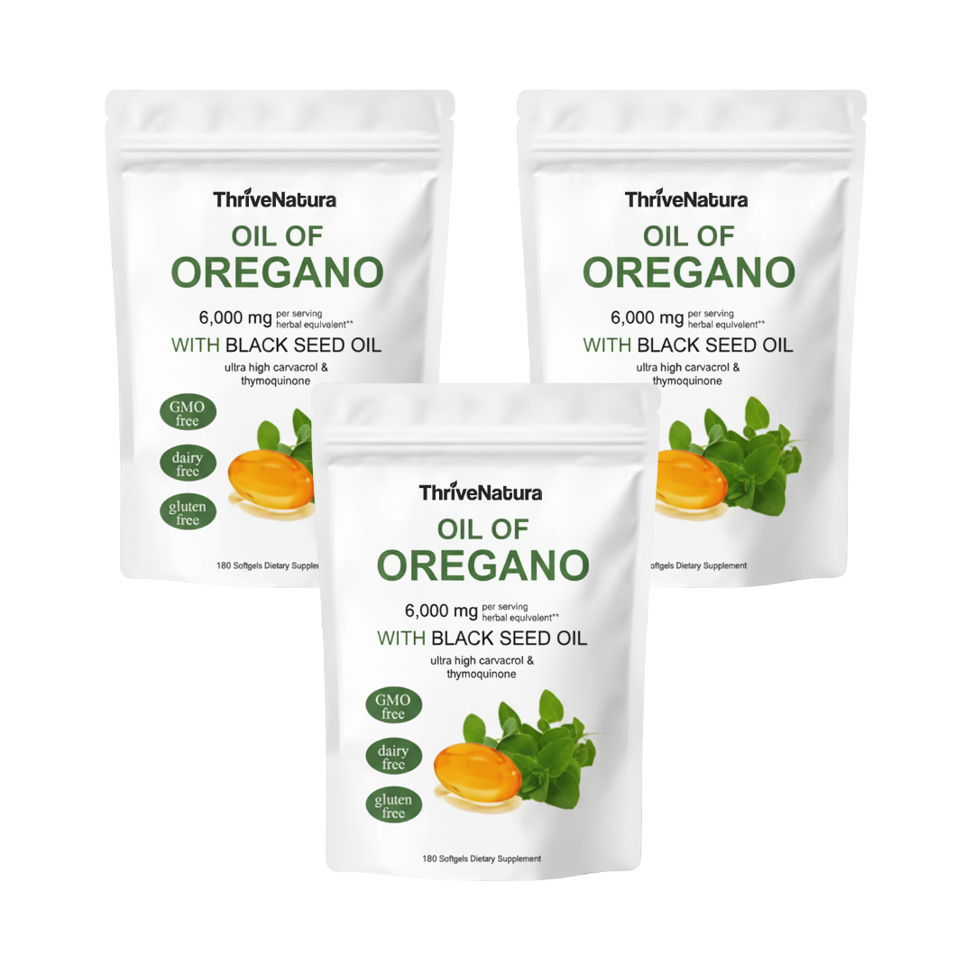 ThriveNatura Oil of Oregano with Black Seed Oil Softgels